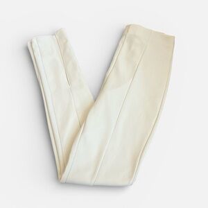 Zara High Waisted Split Hem Leggings - Cream